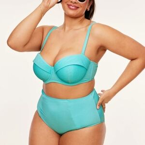 ✨ 5 For $50 Adore Me Rochelle Contour High Waisted Bikini Size 2X 46DD